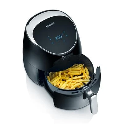 Severin Airfryer 5 Liter 2000W Zwart FR 2445 2 Severin Airfryer 5 Liter 2000W Zwart FR 2445 - Afbeelding 2