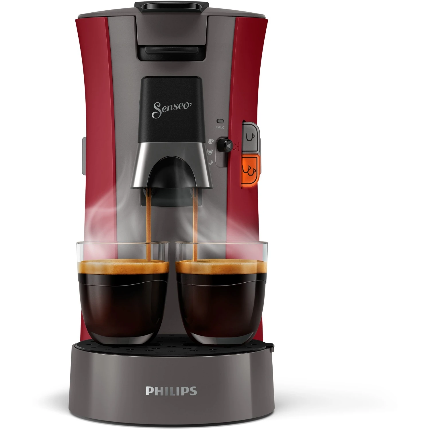 Philips Senseo Koffiepadapparaat CSA230/90 Select Rood/grijs 4 Philips Senseo Koffiepadapparaat CSA230/90 Select Rood/grijs - Afbeelding 4